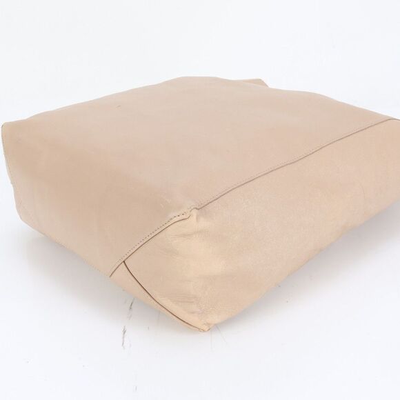 Celine Horizontal Cabas Leather Tote Bag Shoulder Hand A4 Beige Women's RRE - Picture 6 of 8